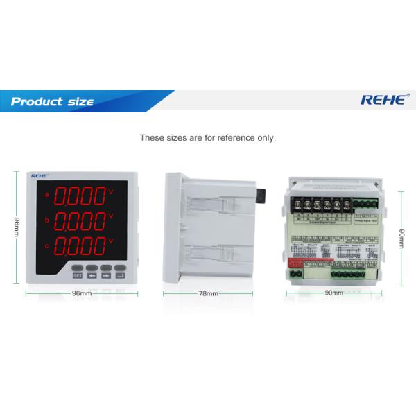 3 phase Multimeters power analyzers electrical power meter with wide power supply