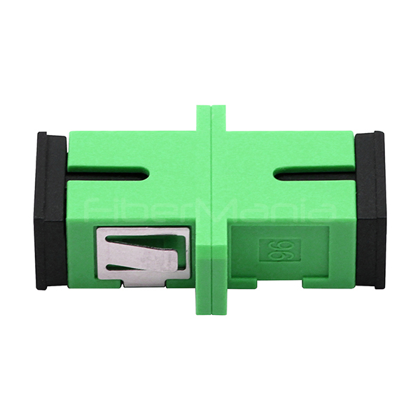 Green SC APC To SC APC Adapter , FTTX SC Simplex Single Mode Adapter