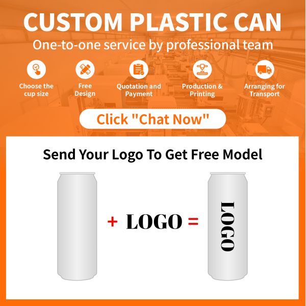 Customizable PET Beer Tea Soda Juice Plastic Beverage Cans with Aluminum Cap