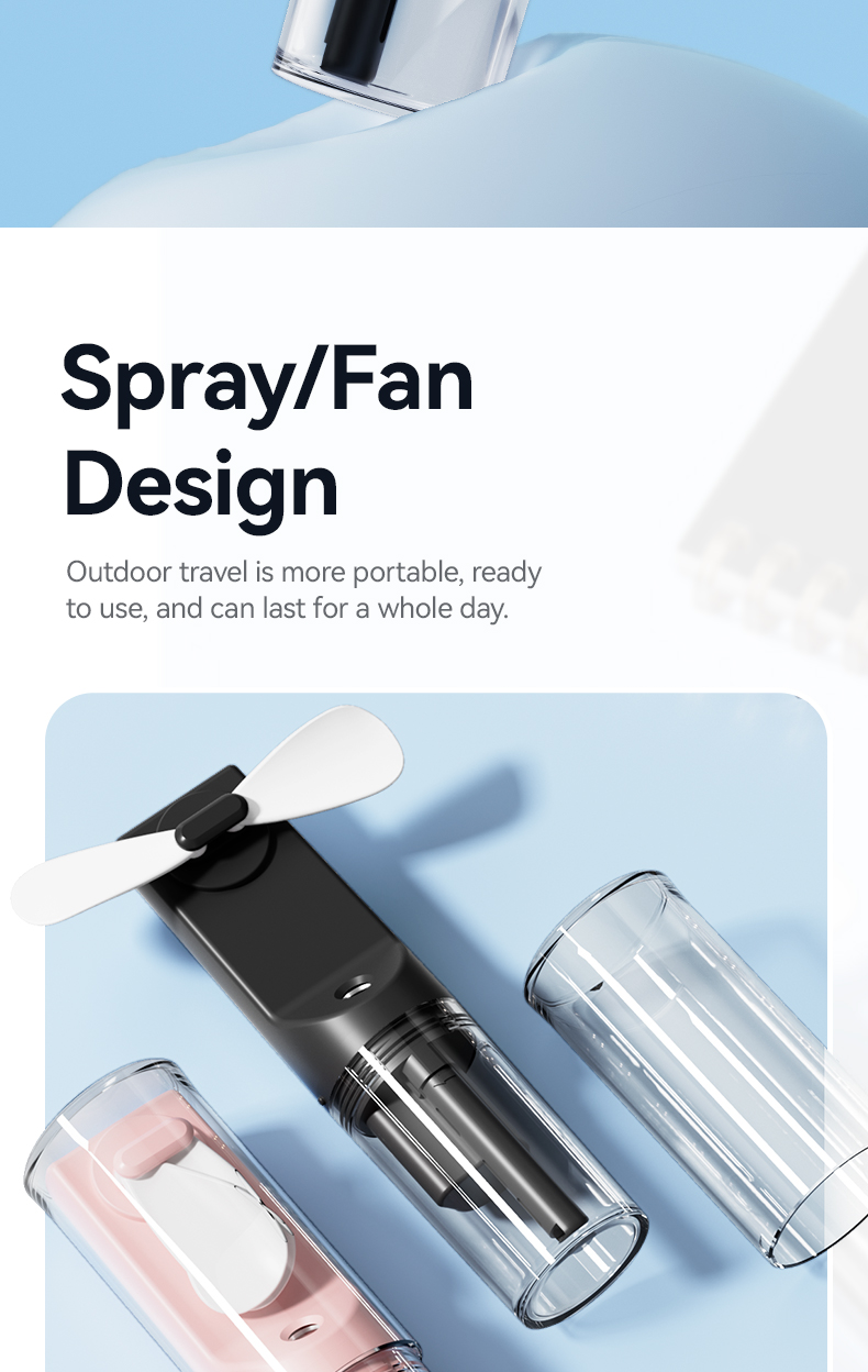 New Fans Hot Summer Handheld Spray Mini Cooling Foldable Fan USB Rechargeable Portable Folding Mist Fan With Water Portable