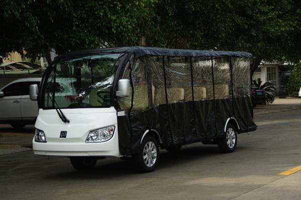 72V Battery Power Electric Sightseeing Car With Rain Cover 14 Inch Tire