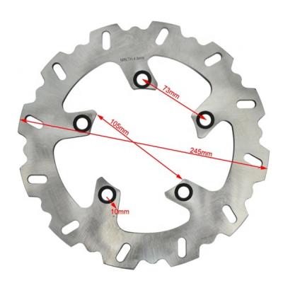 Rotor de disco de freio traseiro de espessura de 245 mm para motocicleta de estrada Yamaha FZ6 600 FZ6 Fazer 600 Feito de aço inoxidável durável