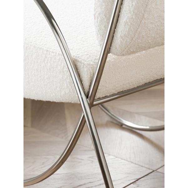 Lobby Teddy Metal Base Fabric Leisure Chair Bedroom Lounge