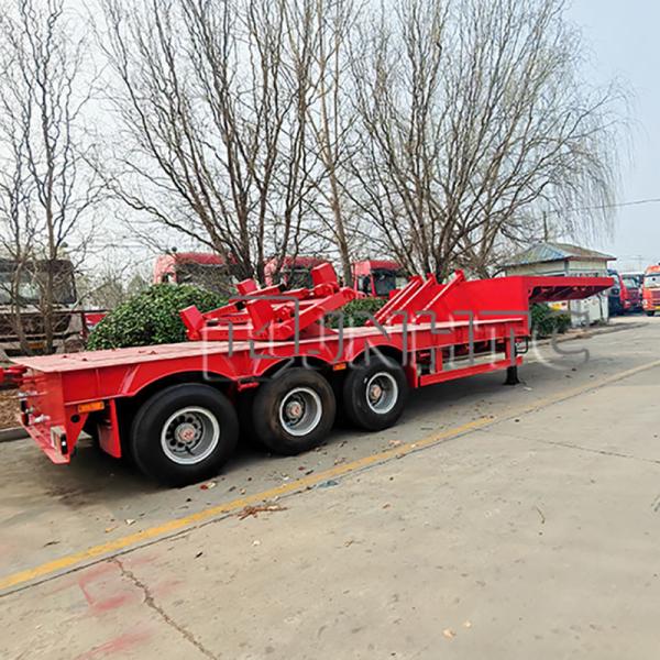 Gooseneck Lowbed Trailer Lowboy Axle for Sale High Quality 60 Tons 4 Axles Steel Truck Trailers Low Bed Truck Trailer