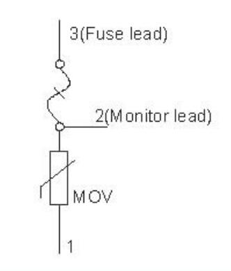 Três varistor do óxido de metal TMOV de Pin Thermally Protected Zinc Varistor do terminal 3 com interrupção térmica
