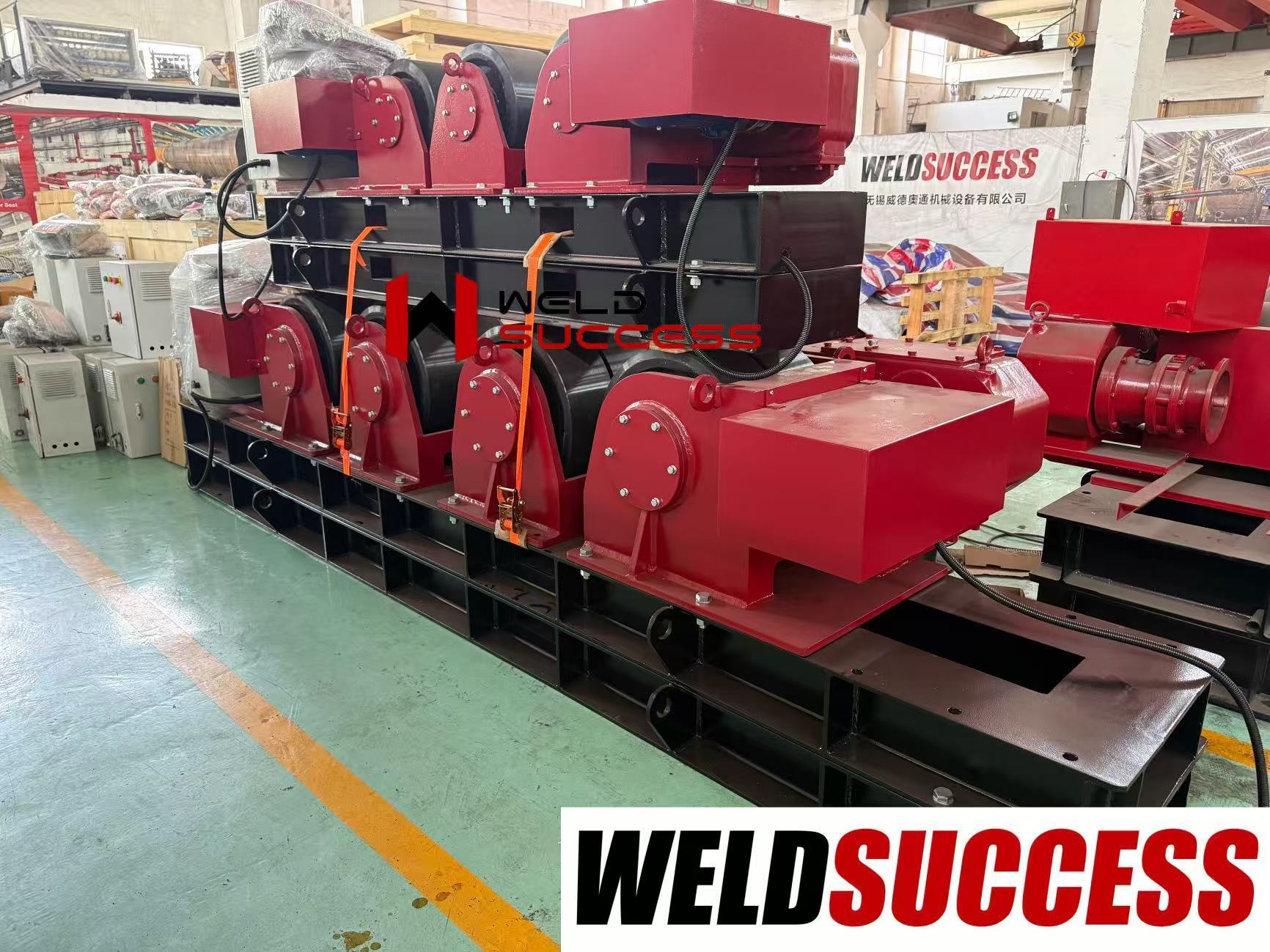 100 Ton Maximum Self-Aligning Bolt Adjustment Welding Pipe Rollers for Tank Turning Rolls