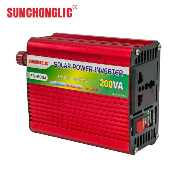200VA Modified Sine Wave Inverter 12V to 220V DC to AC Converter for Home Appliances