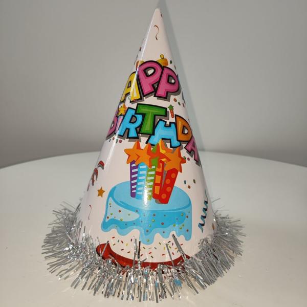 Customized Cartoon Happy Birthday Christmas Paper Gift Hat with Customized Style