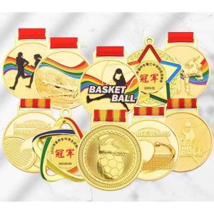 Custom Laser Engraved Zinc Alloy Medals for Volunteer Awards with Die Cast 3D Design