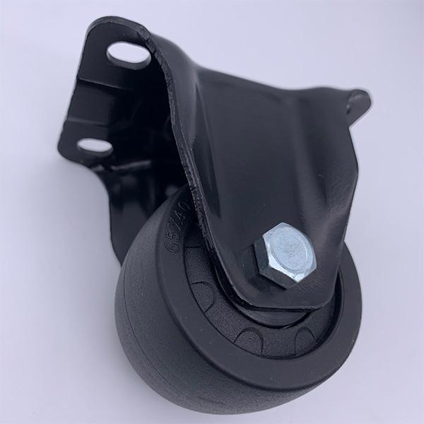 2.5 inch Black Nylon Wheel Low Profile Plate Rigid Caster