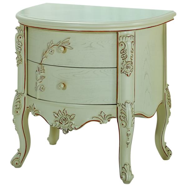 French style nightstands,handmade wood cabinet small drawer,antique bedroom furniture