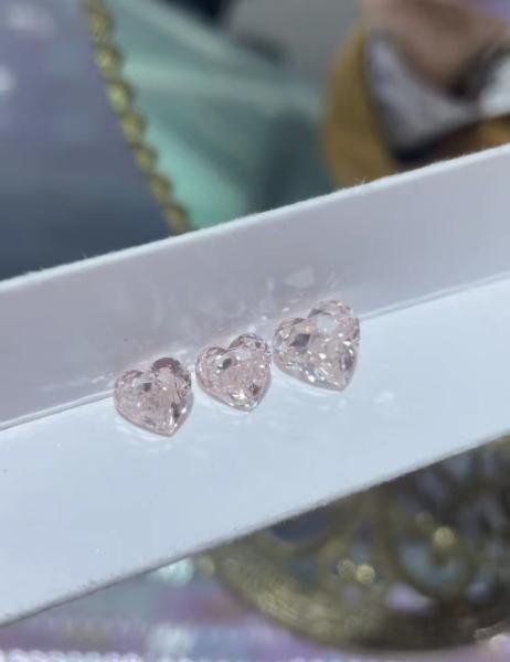 Heart Pink Diamonds Cultivated Lab Grown Diamond for Necklaces Rings Pendant
