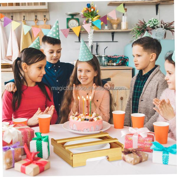 Столовая посуда Тип столовая посуда Бамбук под шкаф бумажной тарелки диспенсер для вашей кухни