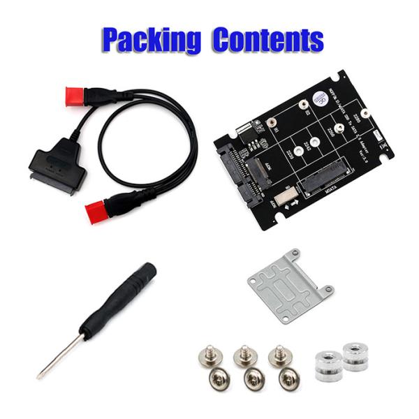 2 In 1 Combine M.2 NGFF Key B & MSATA SSD To USB 2.0 Adapter