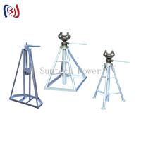Mechanical Green  Hydraulic Cable Drum Stand Reel Stand Galvanised 10KN - 50KN