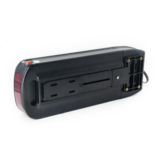 18650 Bateria de íon de lítio do banco da bicicleta eléctrica, porta traseira Bateria de bicicleta eléctrica recarregável