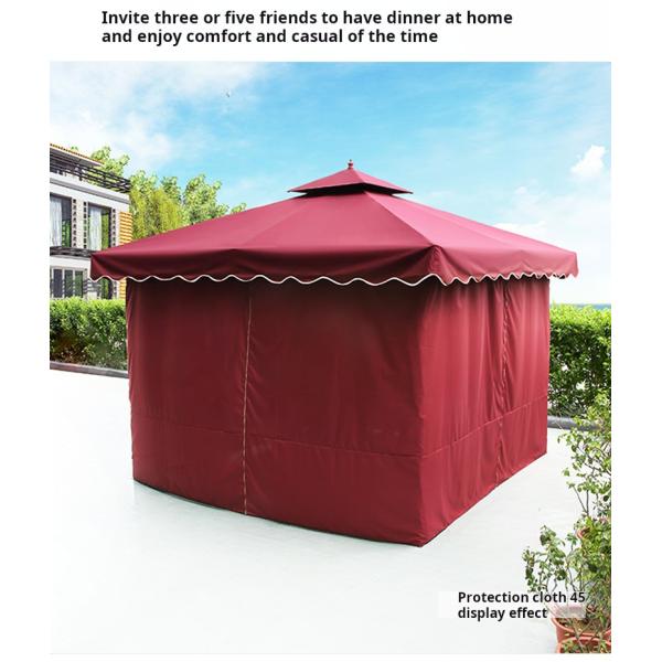 3*3M Outdoor Courtyard Gazebo With Steel Frame Anti Rust Coated