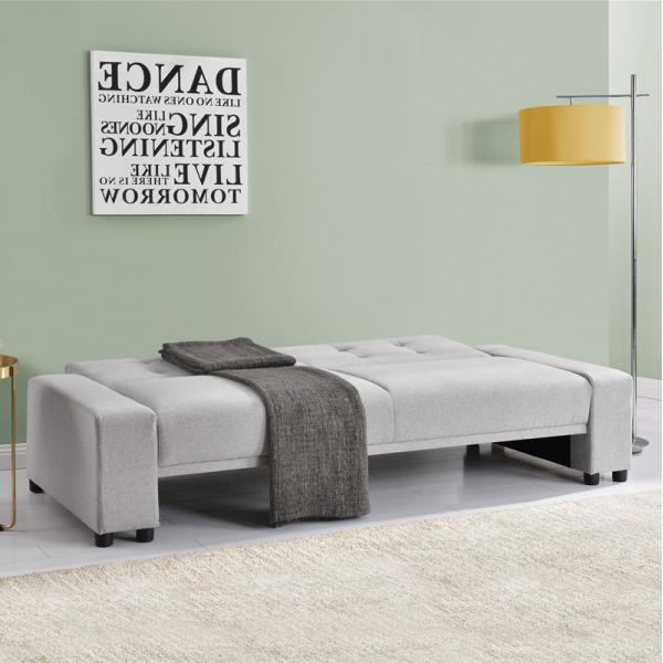 Аттестация итальянца BSCI диван-кровати бархата серого цвета ткани белья складная