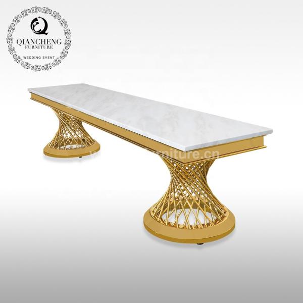 Tabela luxuosa da tevê do metal 60kg para o quadro superior branco do ouro da sala de visitas