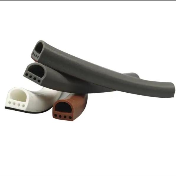 Banda de vedação de silicone de tipo E extrudida para porta de forno resistente a altas temperaturas personalizada