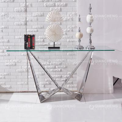 tabela de console de vidro clara de 12mm