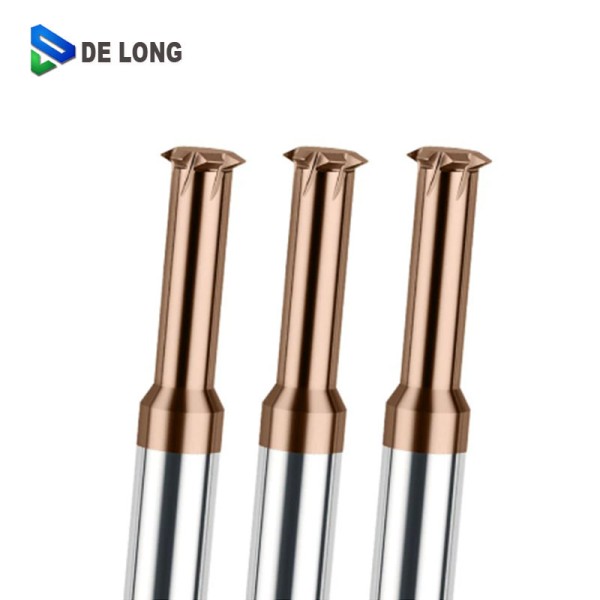 High-Precision 55 Degree Helix Angle Single-Tooth Carbide End Mill for Steel and Stainless Steel Threading