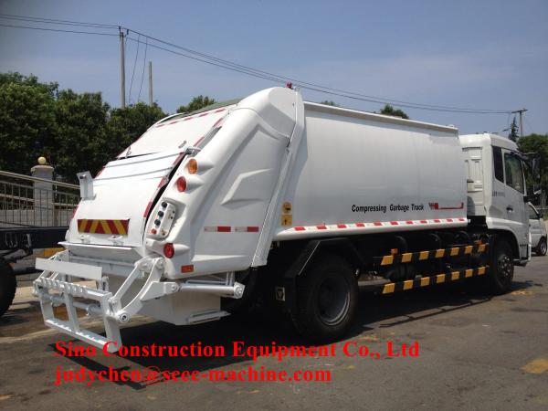 Sinotruk Howo 4x2 Rubbish Truck 12m3 Hydraulic Lifting 290hp 2m3 Filler Capacity