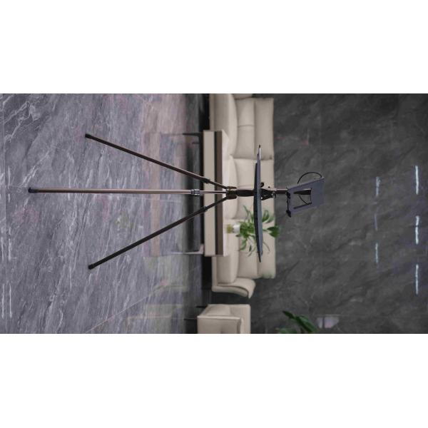 Black Electric Height Adjustable Sit Stand Desks Carbon Rectangular 2700g