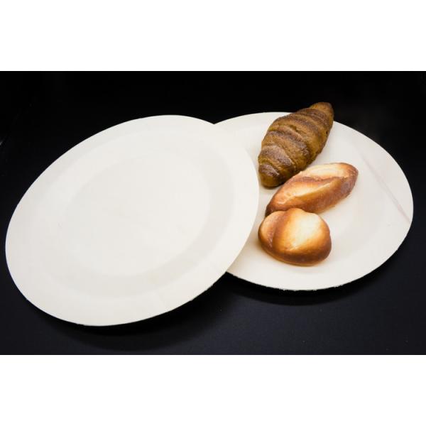 9 Inch Bamboo Wooden Plates Kitchen Untensils  Natural Round