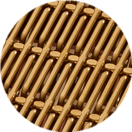 Гофрированный тип тангаж 2.5ммкс5.4мм сетки шарика нержавеющей стали ПВД декоративный сплетенный