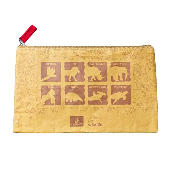 Warm Yellow Kraft Mylar Bags  Elephant  Pattern Cosmetic  Kraft Paper Bags With Logo