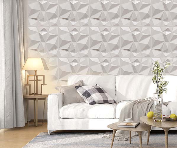 Luxury Living Room TV Background 500mm*50mm ПВХ 3D стена с современным дизайном