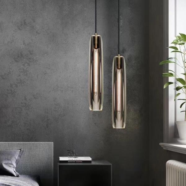 ODM Modern Exterior Pendant Lighting Multi Glass 5000k CCT Smoke Grey Color