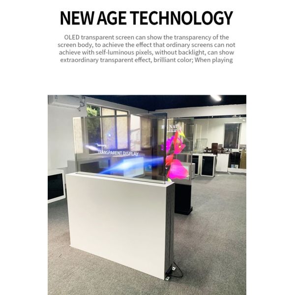 30 Inch Transparent OLED 1920 * 1080 High Contrast Flexible Transparent OLED TV Digital Signage and Display Screen