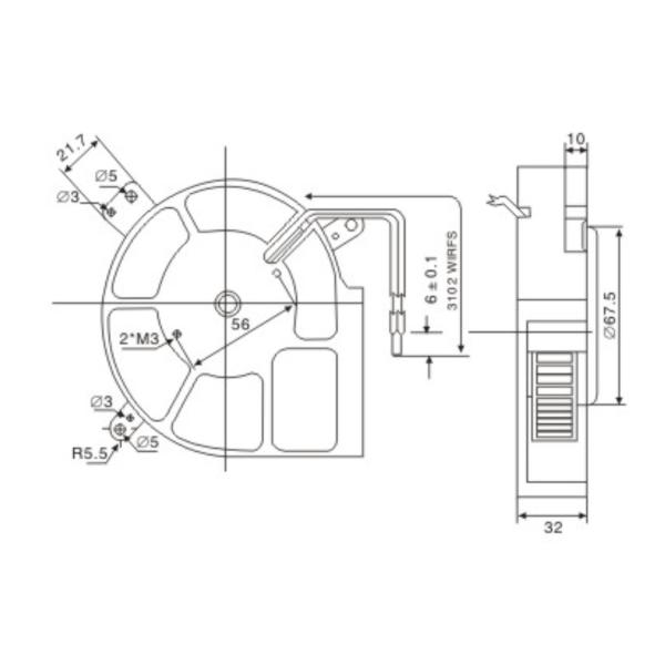 2200 RPM 110V AC Blower Fan , Centrifugal Blower Fan 120x120x32mm