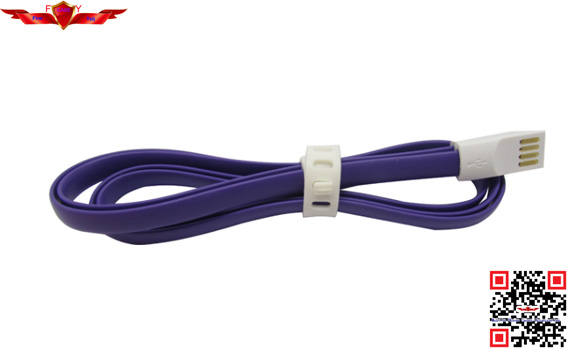 Hot Selling Colorful Magnet 1.20 Meter USB 2.0 Micro USB Data Charger Cable For Iphone 5