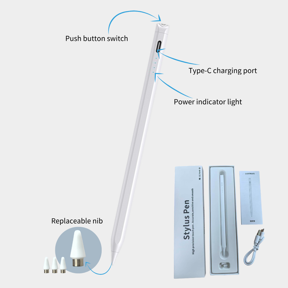 Push Button Switch Universal Stylus for apple ipad Pencil Fit Ios and Android Screen Touch Pen Stylus Pen for Touch Screens