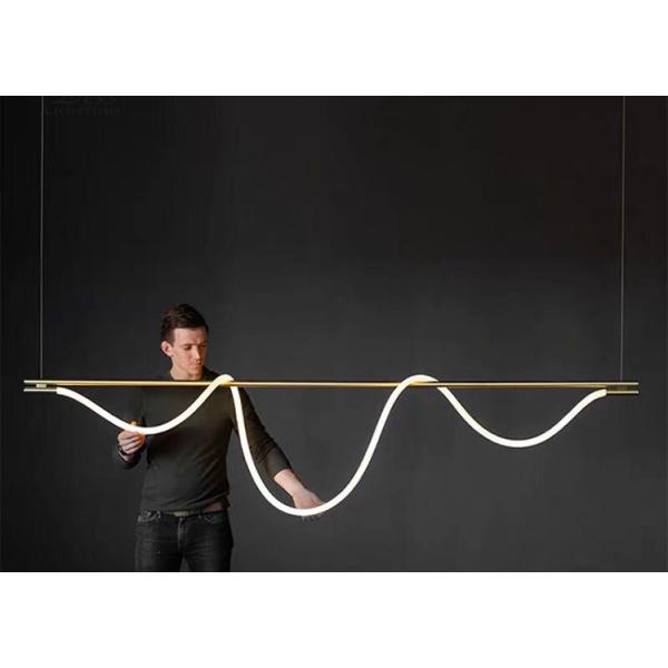 Manufacturer modern interior design pendant lighting rope gold metal hanging ceiling lamps creative led chandelier