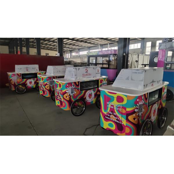 2023 New design coffee tricycle bike food cart for mobile business Ice Cream Cart Gelato Bike