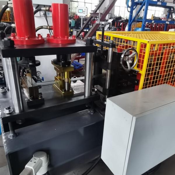 Steel 1.2 - 1.5mm Thickness Electrical Din Rail Top Hat Rail TS35 Roll Forming Machine 5.5KW