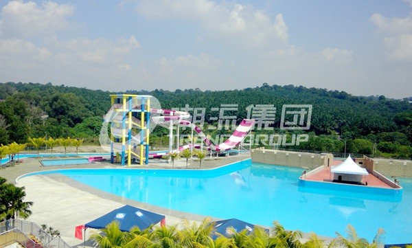 На открытом воздухе изготовленное на заказ скольжение Аква бумеранга парка атракционов водных горок бассейна для 2 человек для тематического аквапарк