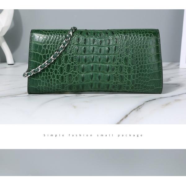 Authentic Crocodile Skin Women Envelop Purse Genuine Alligator Leather Lady Phone Clutch Bag Female Cross Shoulder Bag