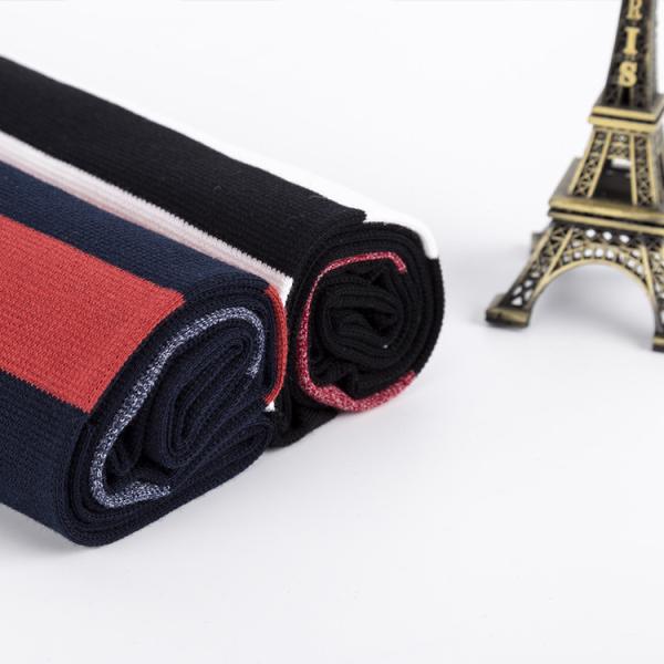 Environmentally Friendly Sweat-Absorbenty Elastic Striped Knit Fabric For Polo Shirt