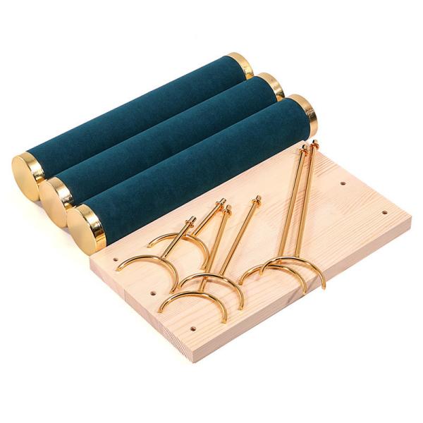 Velvet Detachable Jewelry Display Rack Stand 2 Tier Rack Watch Display Stand Holder