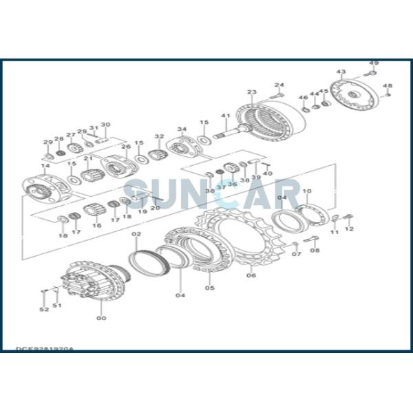 Набор уплотнения мотора 9281842 перемещений приспосабливает ХИТАЧИ ZX290LC-5G ZX360H-3G