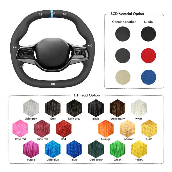 Customized Hand Steering Wheel Cover Stylish Design for 2024-2024 BMW 5 Series i5 G60