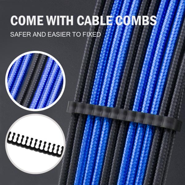 ATX Extension  PSU Cable Extension 24 pin Power Supply PSU Extension Sleeved Cable Power Supply Cable PSU Wire  Coated  Copper