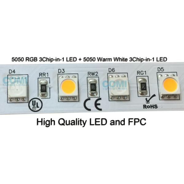 24V RGB + теплый белый гибкий OEM СИД M светов прокладки 72 СИД/ODM приемлемый