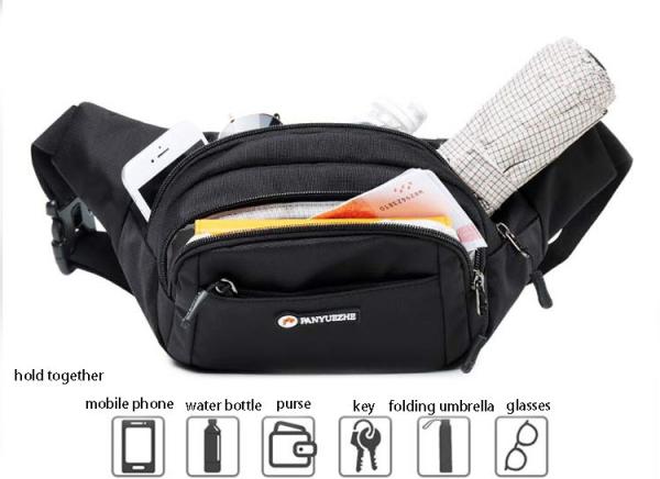 Multi-functional large-capacity outdoor sports  Oxford cloth cash mobile phone waist bags