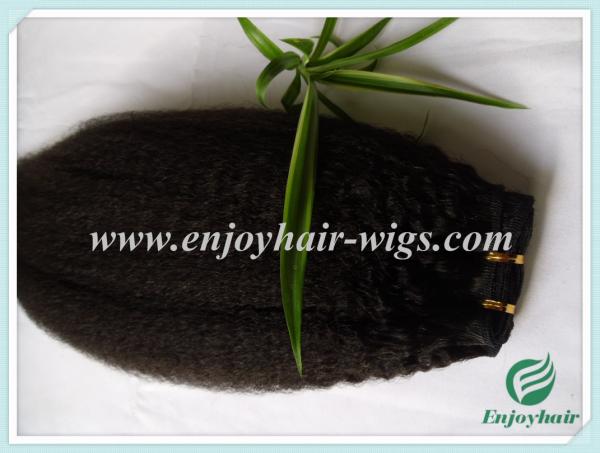 Peruvian 5A virgin remy hair weave ,natural color(can be dye) kinky straight 10''-26''